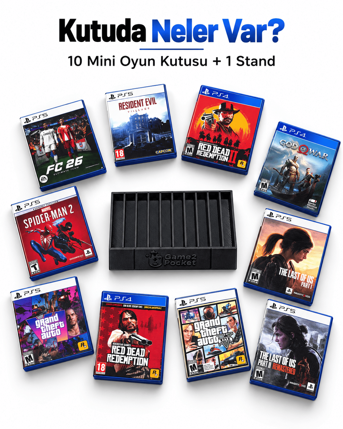 Game2Pocket™ Mini Oyun Arşivi – 10'lu Koleksiyon Seti