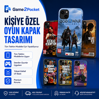 Game2Pocket™ Kişiye Özel Telefon Kılıfı
