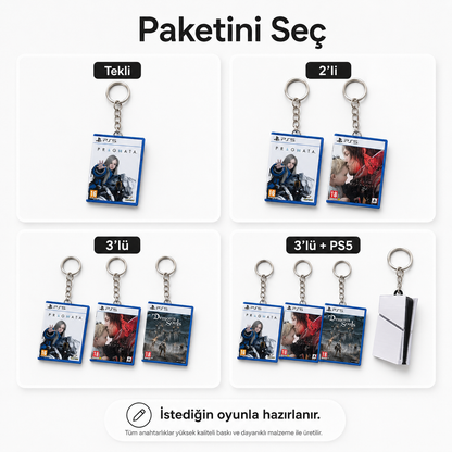 Game2Pocket™ Kişiye Özel Mini Oyun Kutusu Anahtarlık