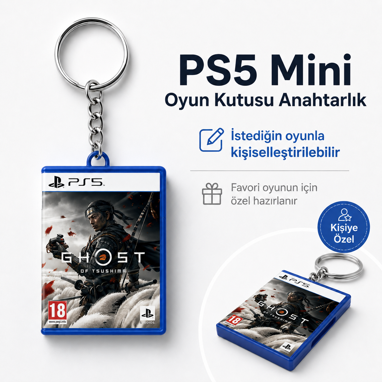 Game2Pocket™ Kişiye Özel Mini Oyun Kutusu Anahtarlık