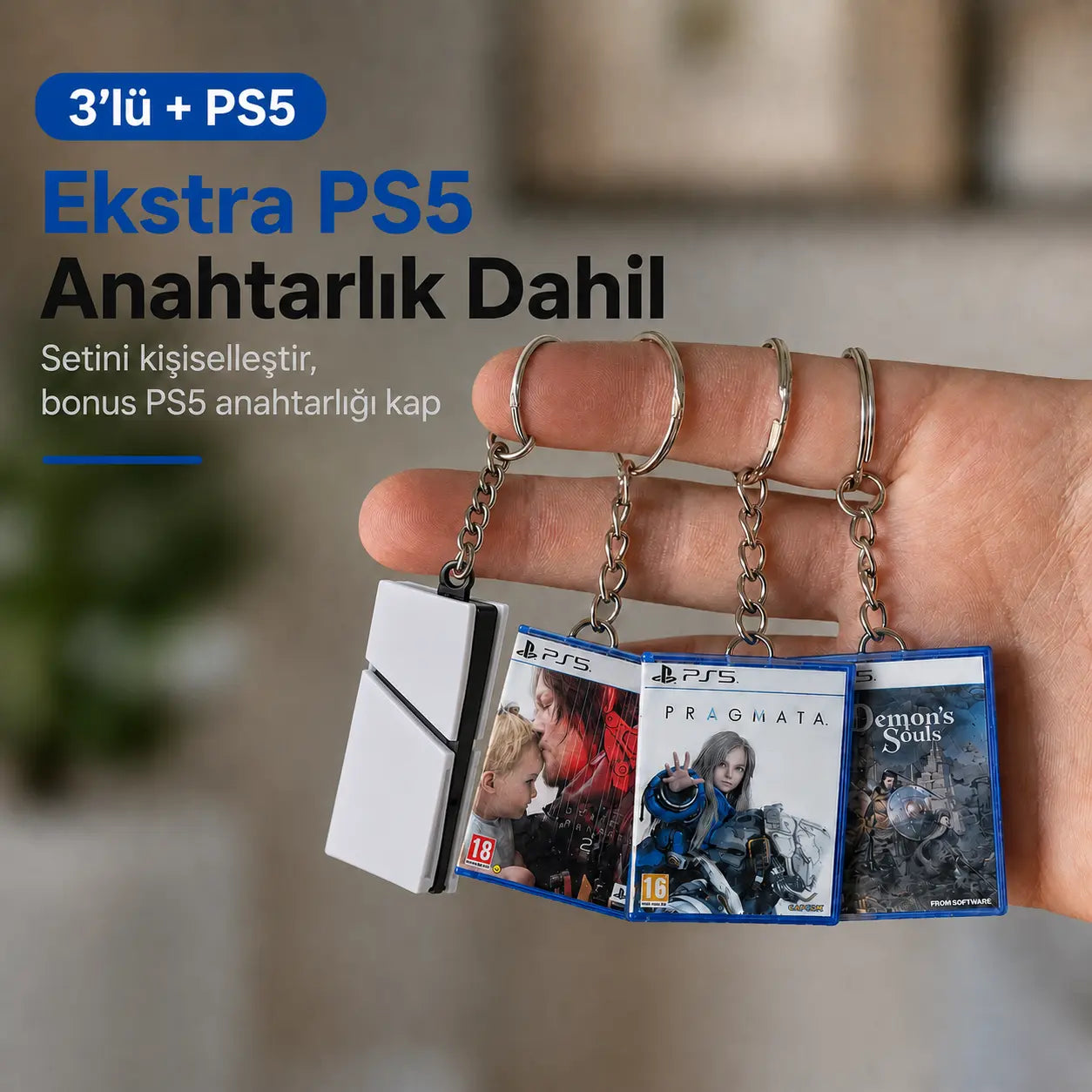 Game2Pocket™ Kişiye Özel Mini Oyun Kutusu Anahtarlık