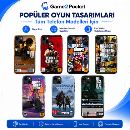Game2Pocket™ Kişiye Özel Telefon Kılıfı
