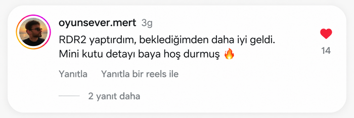 Müşteri yorumu
