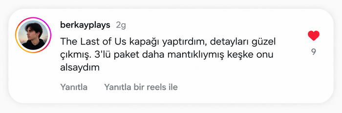 Müşteri yorumu